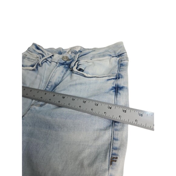 FRAME Women's Le Crop Mini Boot Cut Jeans Size 28 Light Wash Raw Hem Streetwear - Picture 6 of 13